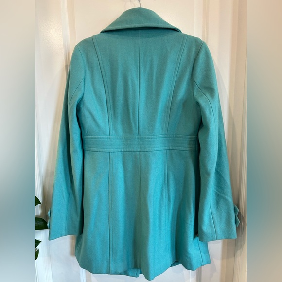 Anthropologie Tulle teal wool peacoat women’s size large - Picture 6 of 14